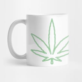 Neon Cannabis Leaf  P R t shirt Mug